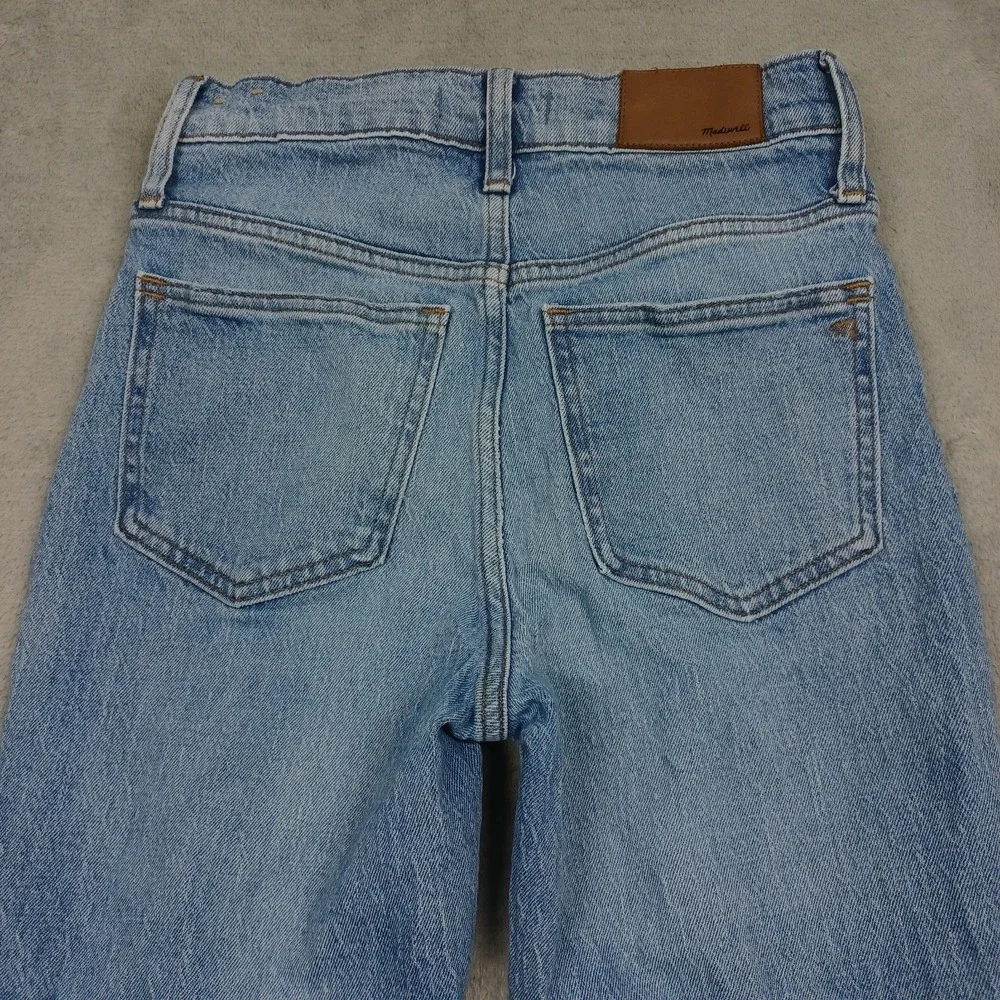 Madewell Jeans Womens 25 Blue Denim Perfect Vintage Crop‎ Distressed Preppy
